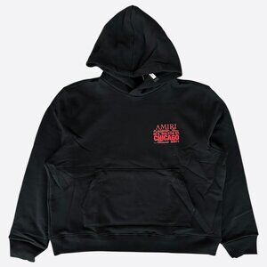Amiri Black & Red Chicago Exclusive Bones Hoodie